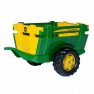 Minamas traktorius su priekaba ir kaušu - vaikams nuo 3 iki 8 metų | rollyJunior John Deere | Rolly Toys
